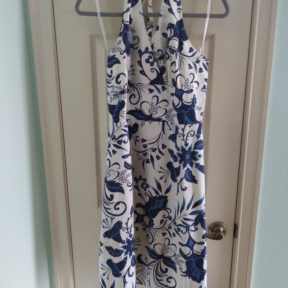 AGB Dress Floral A-line Halter Dress